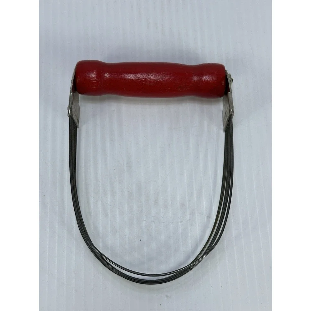 Vintage Kitchen Androck Dough Wire Blender Red Wood Handle‎ Utensil USA
